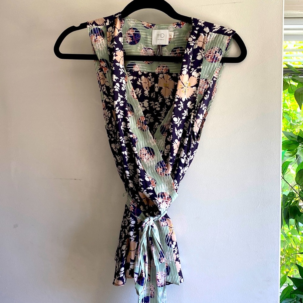 HD in Paris Washable Silk Sleeveless Top, Size S